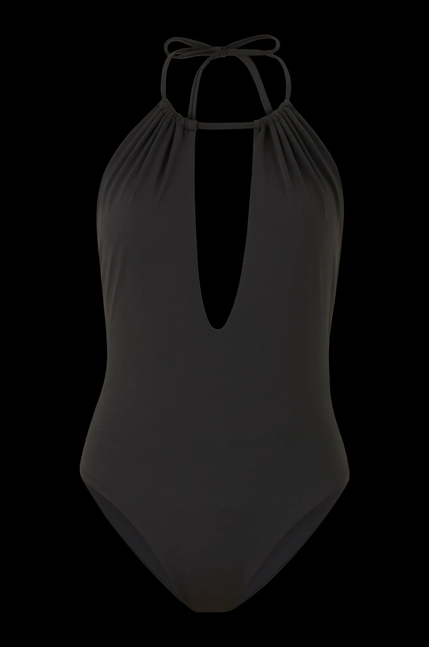 Dam Aim'n Baddrakt Black Halter Swimsuit