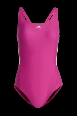 Dam adidas Sport Performance Baddrakt Mid 3-Stripes Swimsuit