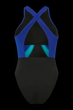 Dam Speedo Baddrakt Womens Colourblock Highneck Crossback