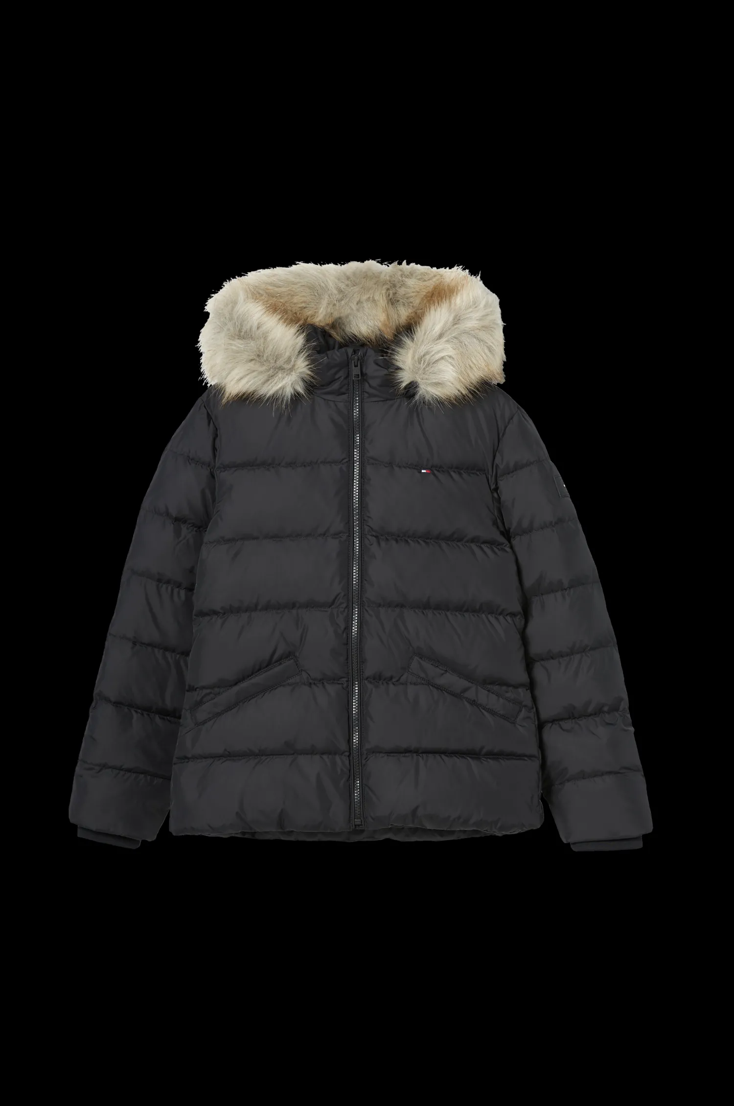 Tommy Hilfiger Dunjacka Essential Down Fur Hood Jacket New