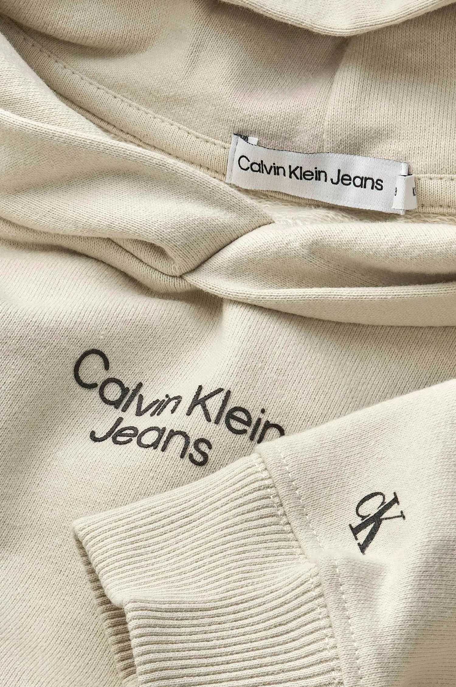 Calvin Klein Hoodie Stacked Logo Relaxed Hoodie Discount