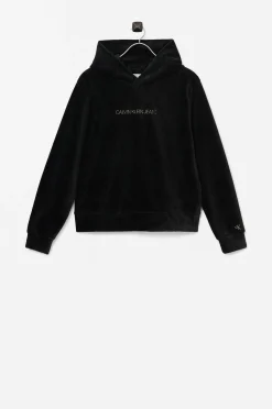 Calvin Klein Huvtroja Rib Velour Boxy Hoodie Fashion