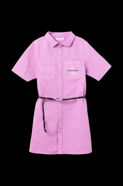 Calvin Klein Jeansklanning Denim Ss Shirt Dress New
