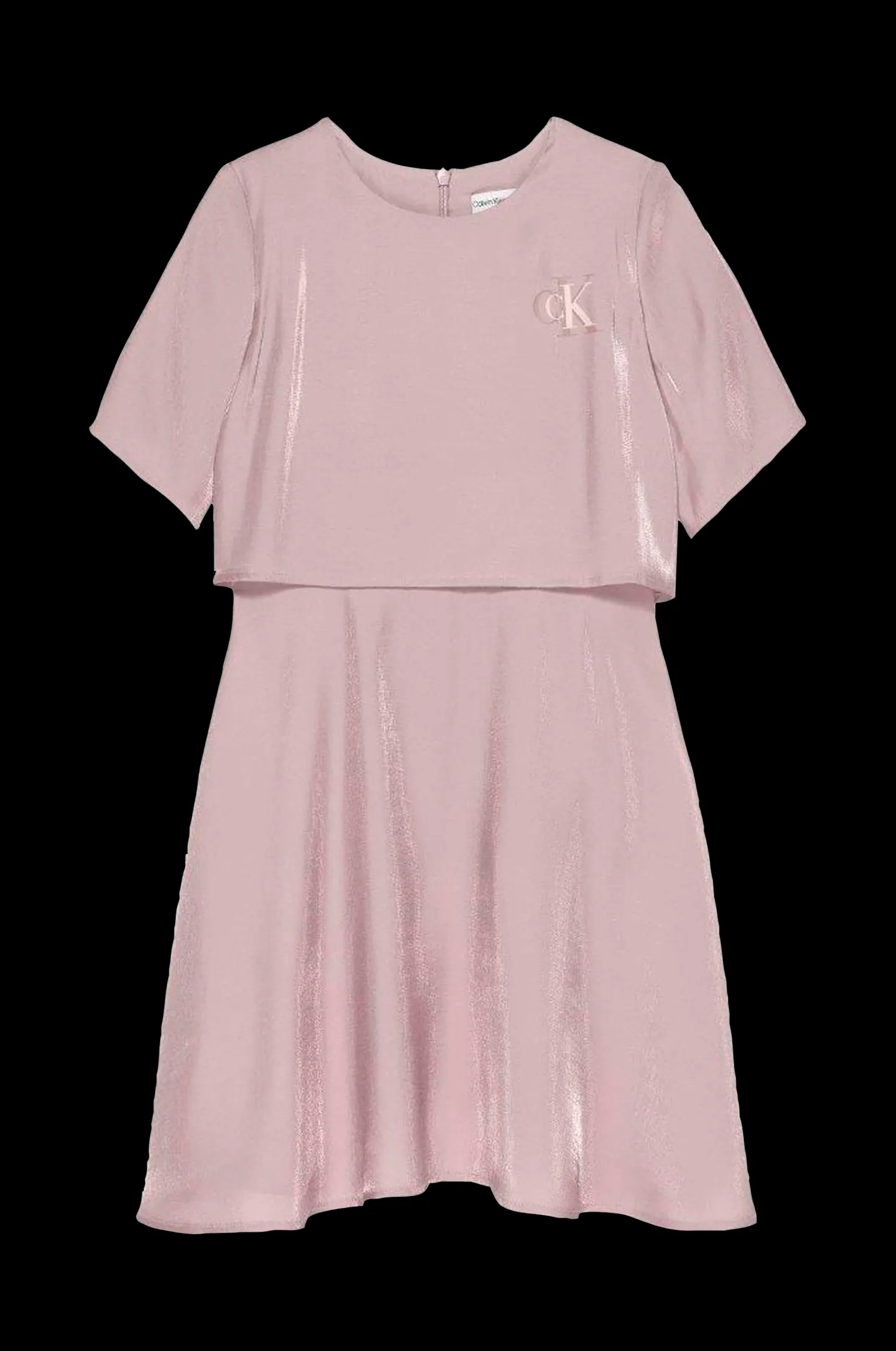 Calvin Klein Klanning Metallic Shine Ss Dressess Clearance