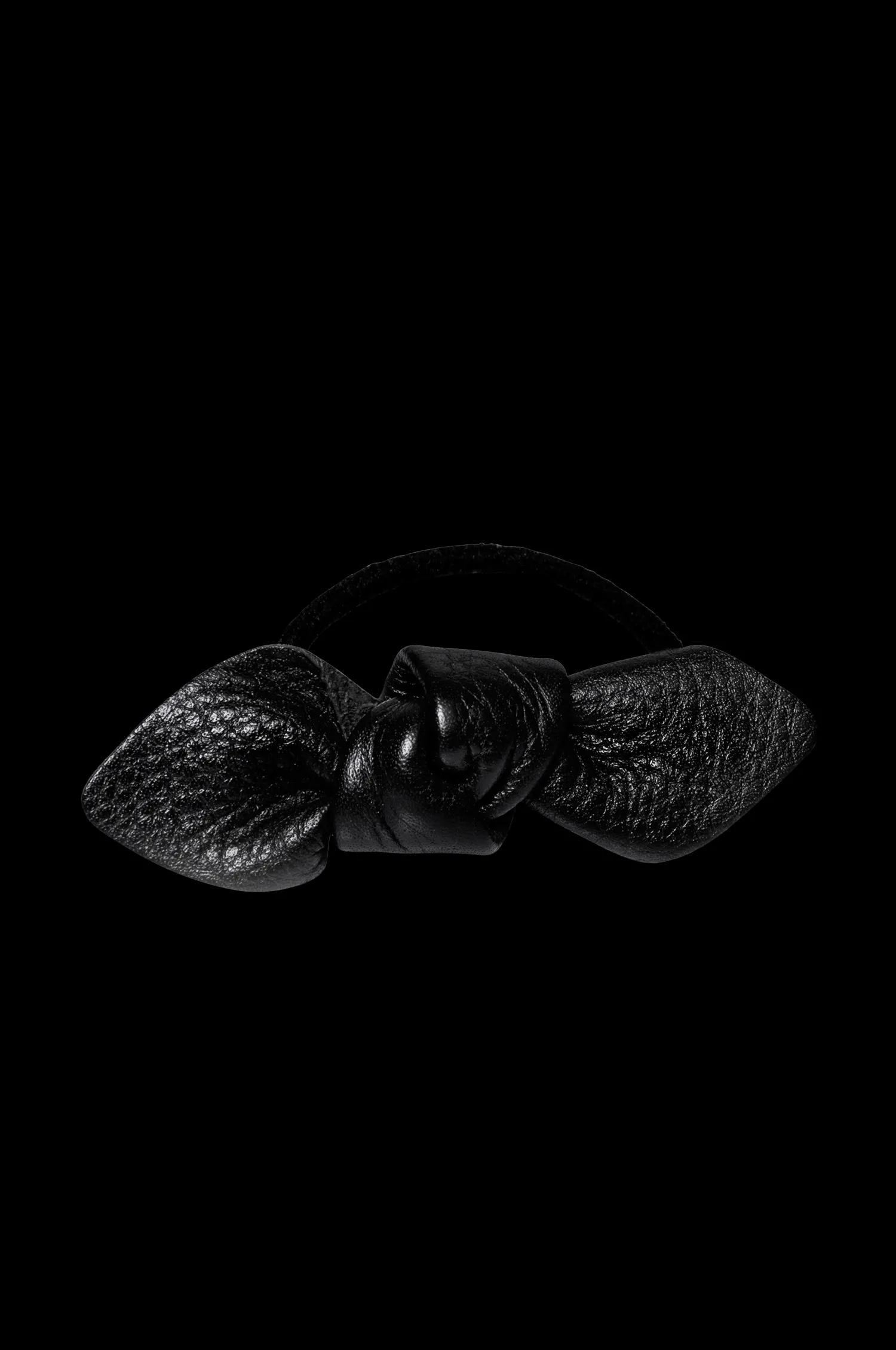Dam Corinne Leather Bow Small Hair Tie