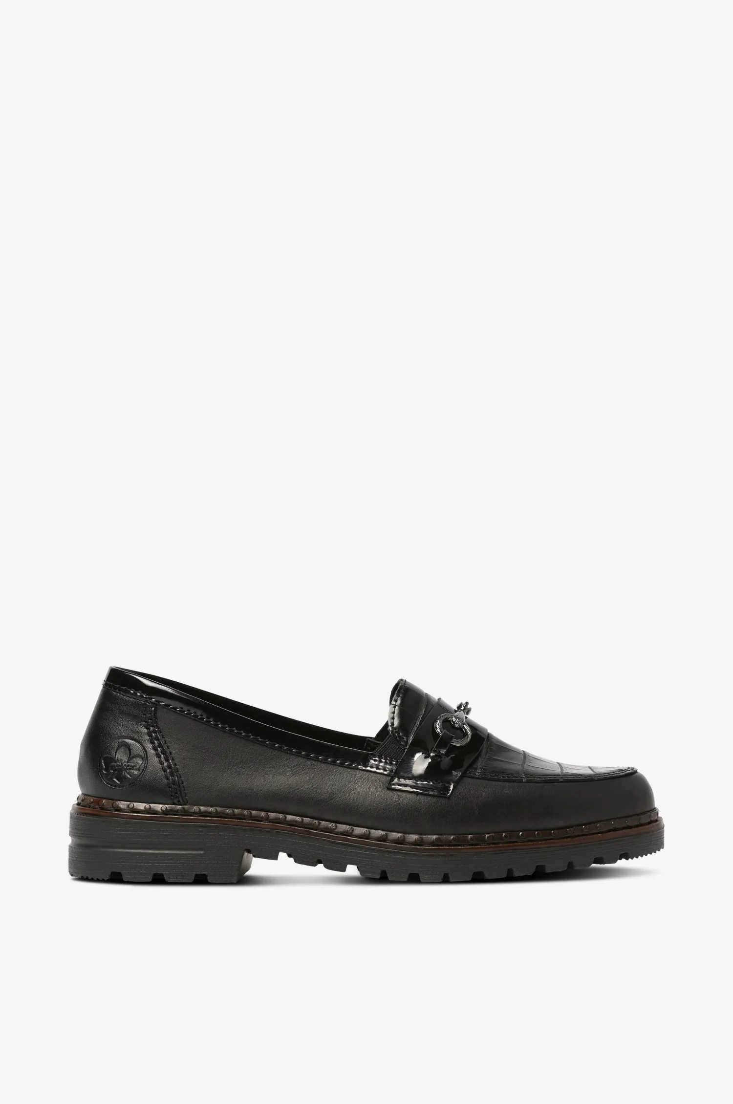 Dam Rieker Loafers Med Grov Sula