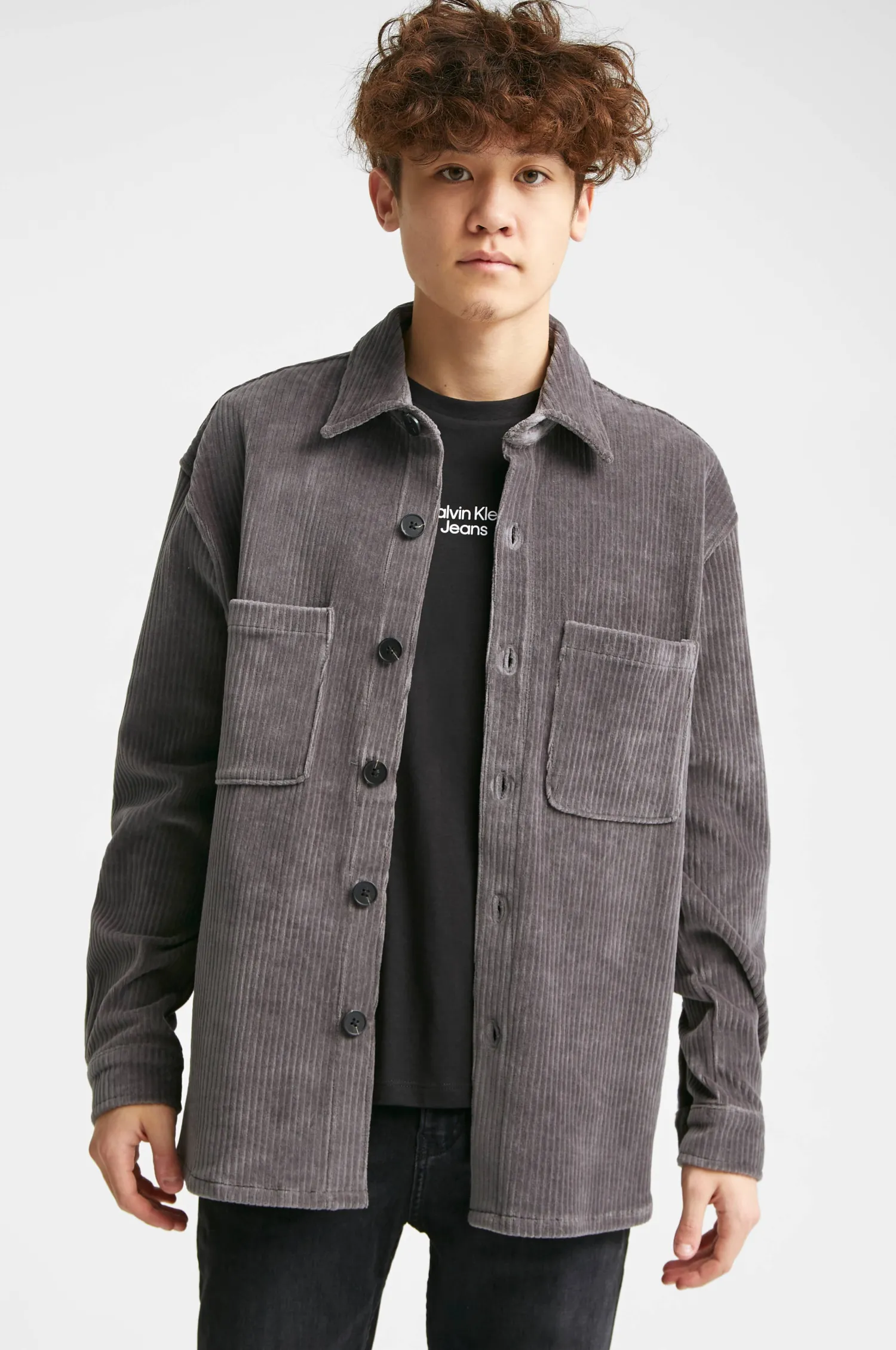 Studio Total Overshirt Relaxed Soft Cord Overshirt Cheap