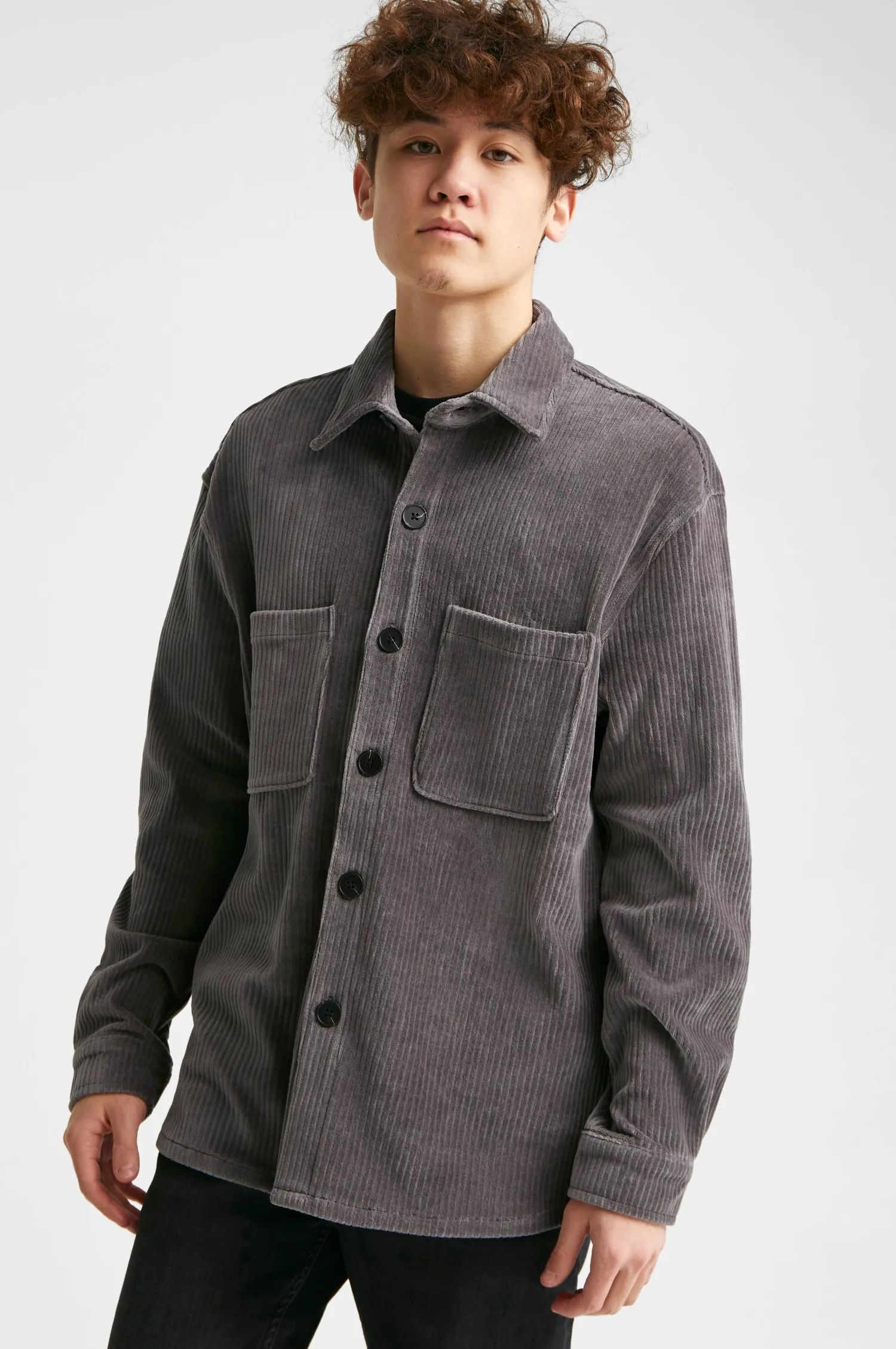 Studio Total Overshirt Relaxed Soft Cord Overshirt Cheap