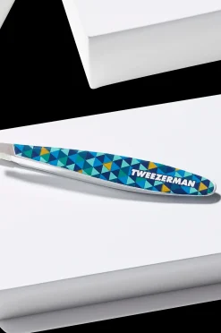 Tweezerman Pincett Mini Slant Tweezer Blue Mosaic