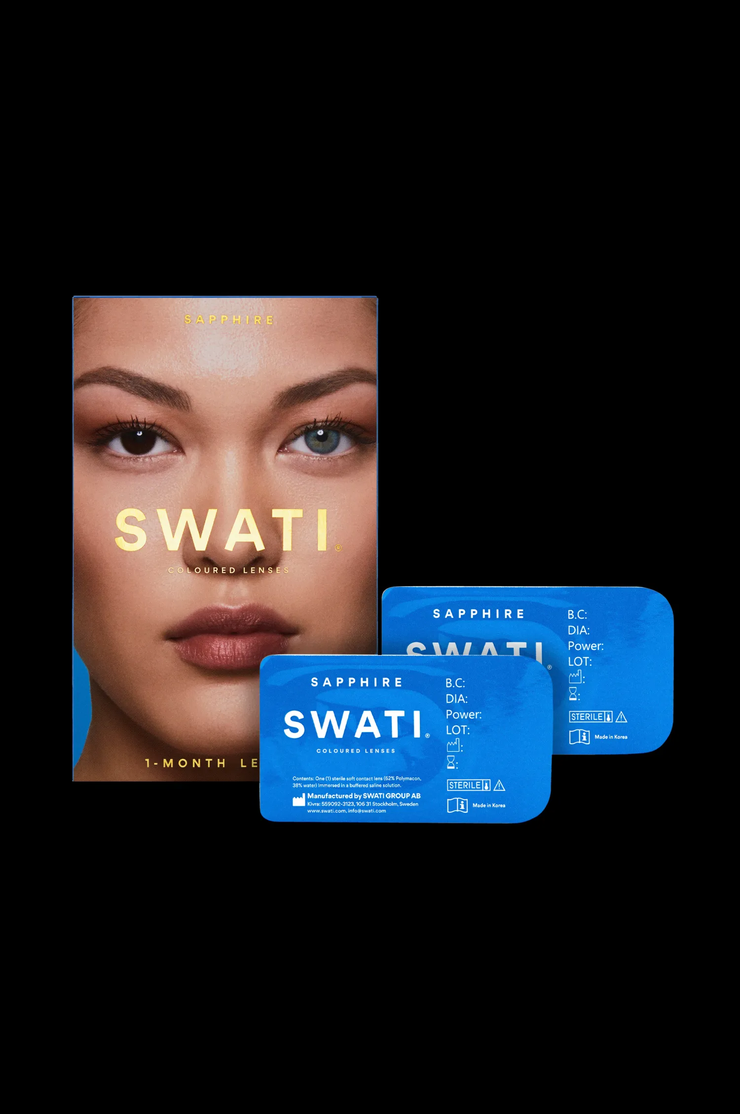 SWATI Cosmetics Sapphire Kosmetiska 1-Manadslinser