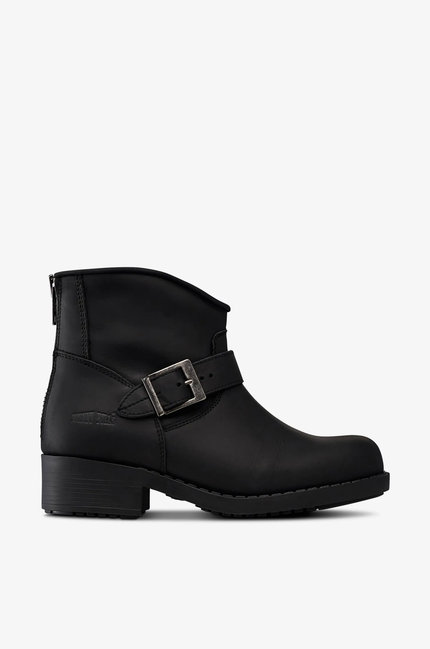 Dam Johnny Bulls Short Biker Boots Av Skinn