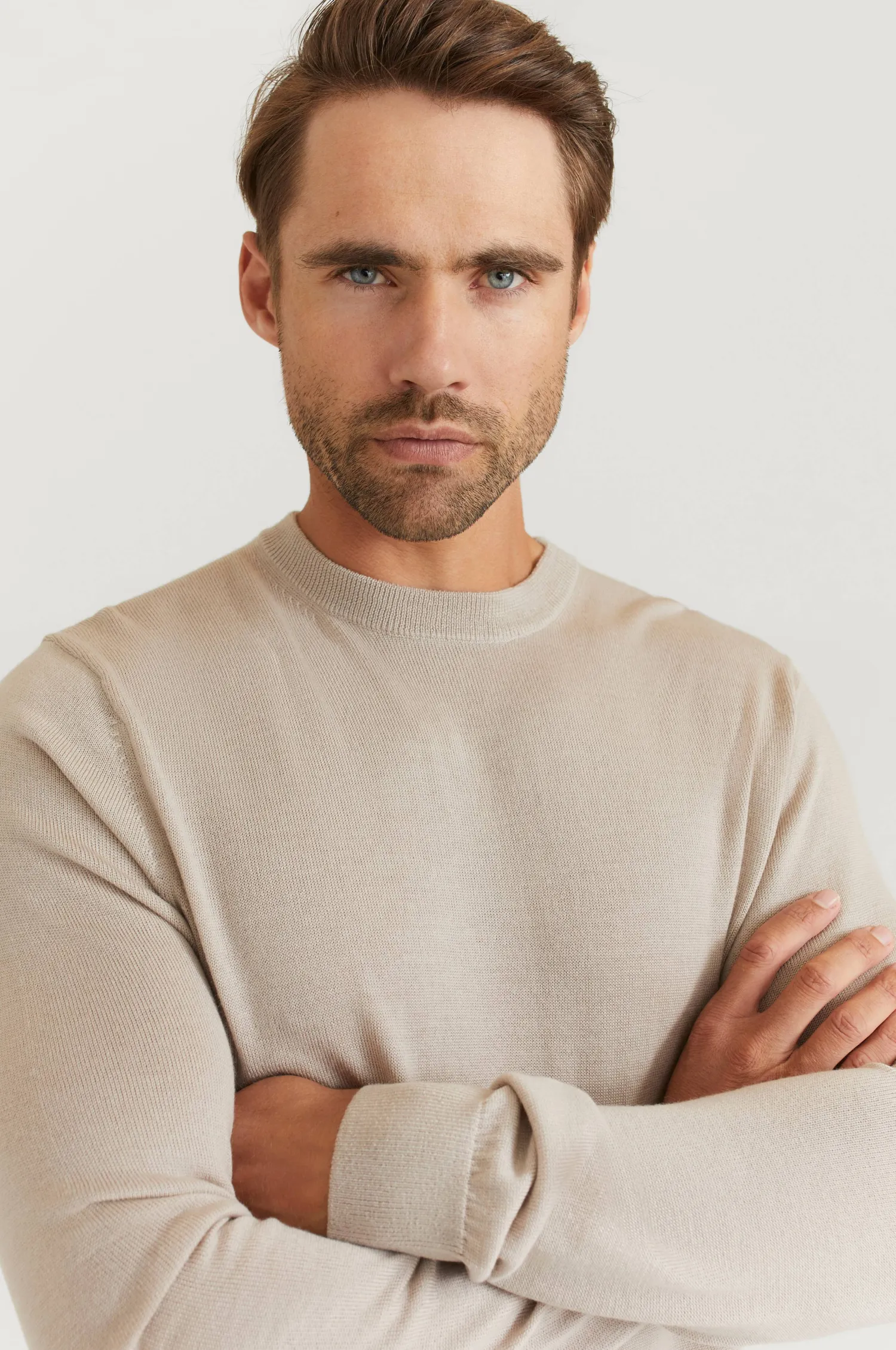 Studio Total Stickad Troja Merino Crew Neck Flash Sale