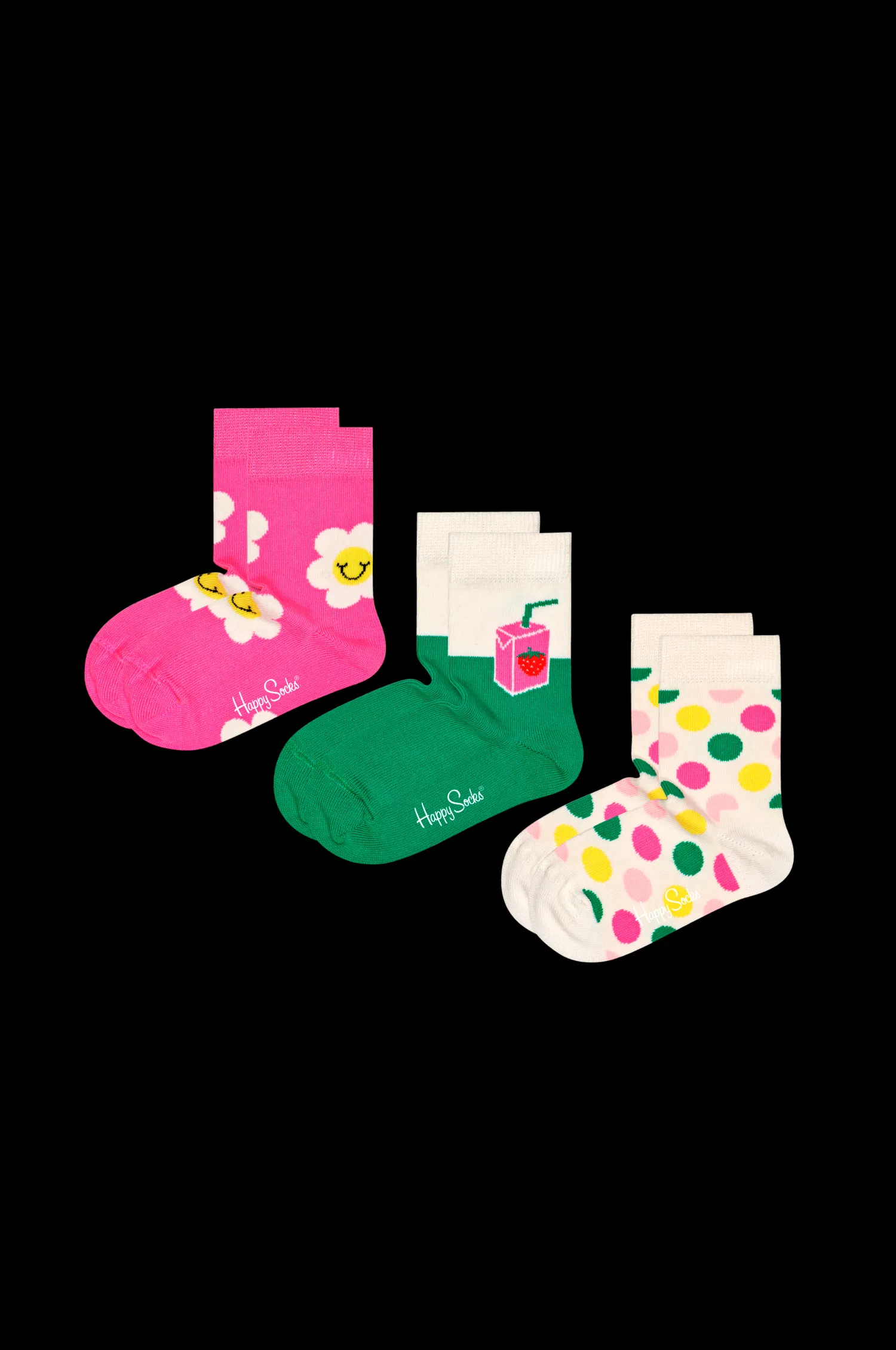 Happy Socks Strumpor Kids Smiley Daisy Sock 3-Pack Cheap