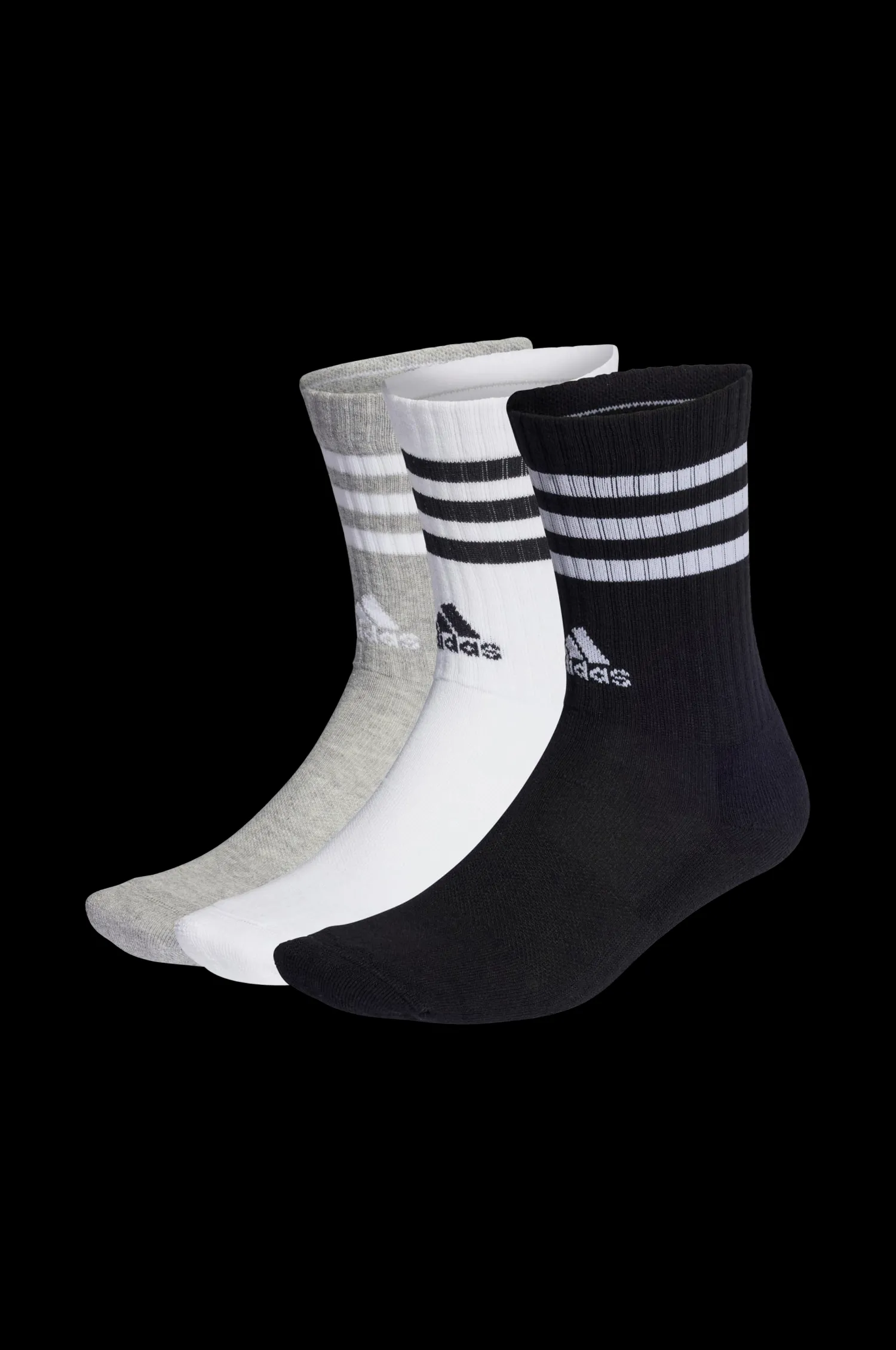 adidas Sport Performance Strumpor 3-Stripes Cushioned Crew Socks 3-Pack Best Sale