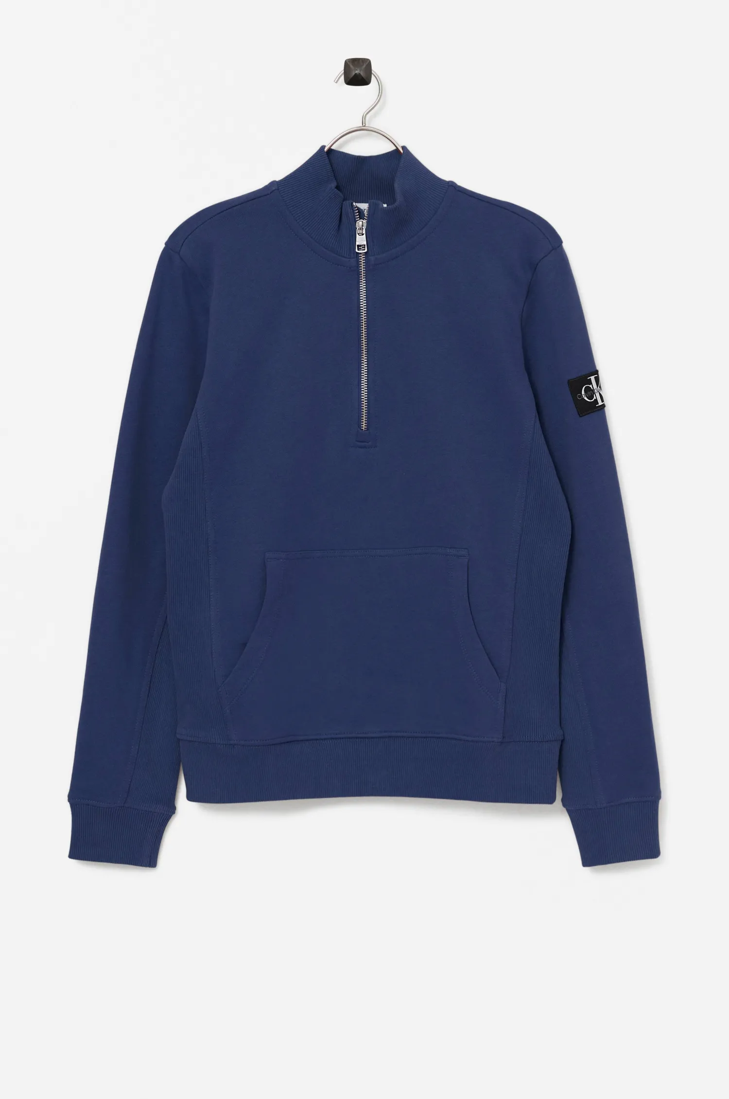 Calvin Klein Sweatshirt Badge Rib Zip Up Sweatshirt Cheap