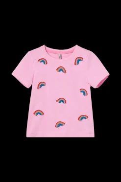 KIDS ONLY Topp Kmgkita Reg S/S Rainbow Emb Top Box Outlet