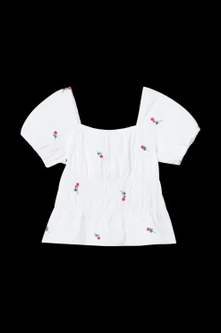 KIDS ONLY Topp Kograven Ss Emb Top Wvn Clearance