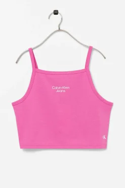 Calvin Klein Topp Stacked Logo Punto Strap Top Fashion