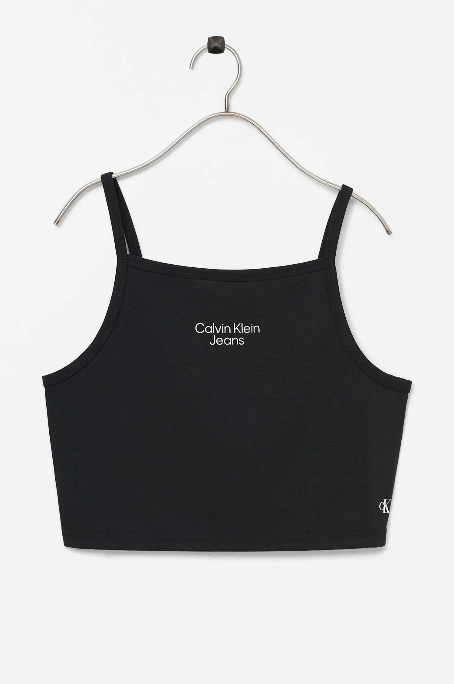 Calvin Klein Topp Stacked Logo Punto Strap Top Flash Sale