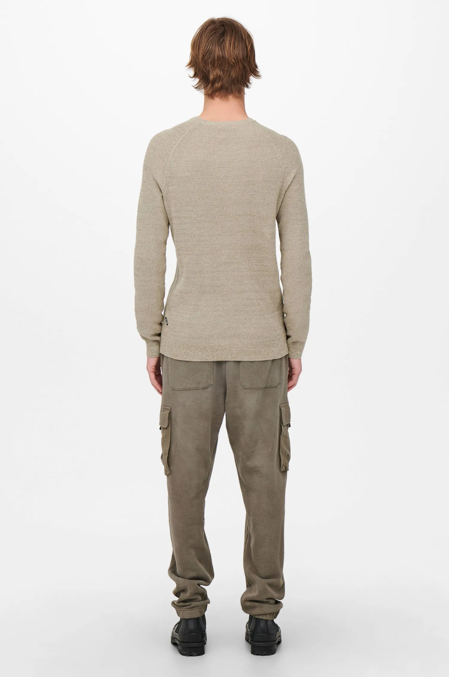 ONLY & SONS Troja Onsdennis 12 Struc Raglan Crew Neck New