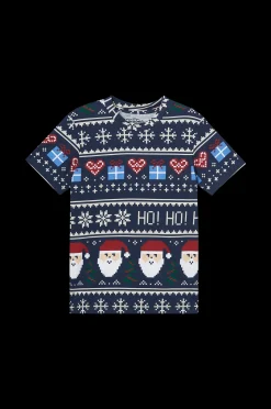 Jack & Jones T-Shirt Jorxmas Aop Tee Ss Crew Neck Jnr Cheap